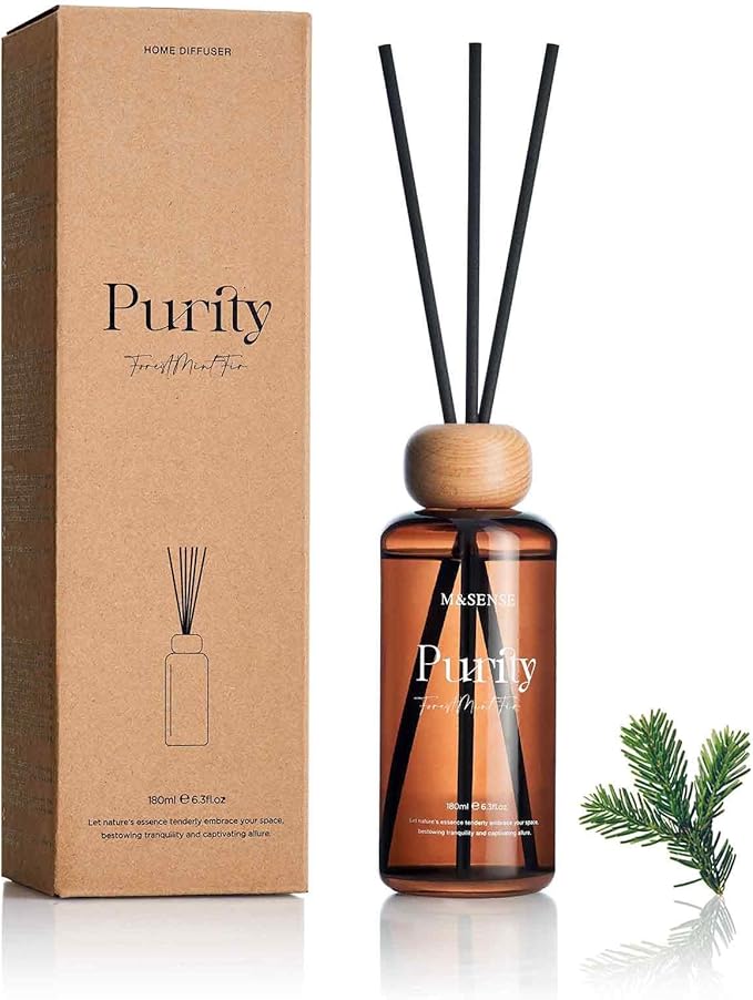 M&SENSE Forest Mint Fir Scent Diffuser: 6.3 fl oz Lime & Lemon Aroma Set by MSENSE