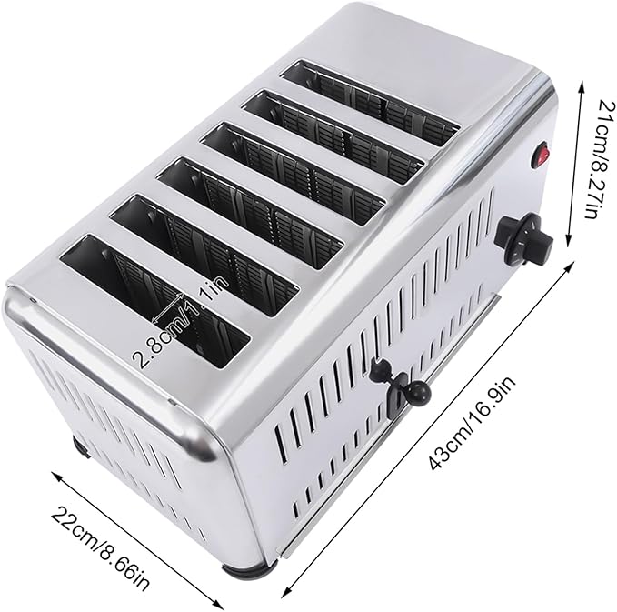 Commercial Small Toaster, 1680W 110V Electric Bread Toaster - Image 2