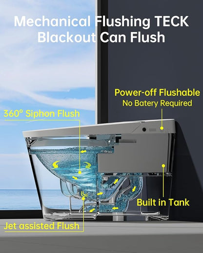 EPLO Smart Toiet with Tank and Bidet Built In, Auto Open Close, Auto Flush - Image 2