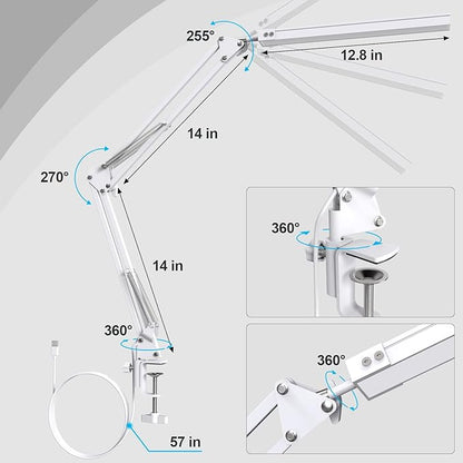 TROPICALTREE LED Desk Lamp for Home Office, Clamp-On - Image 4