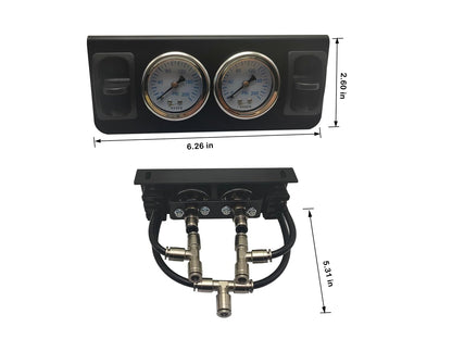 nysus dual air gauge controller panel paddle valve, package contents