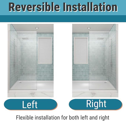 Sunrosa 36"×76" Shower Glass Panel, 8mm Thick Shower Screen, Brushed Nickel - Image 5