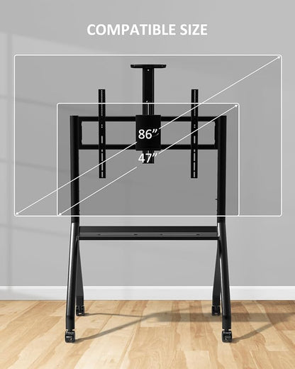 Smart Board Stand for 55-87 Inch Interactive Whiteboards, Adjustable Rolling - Image 5