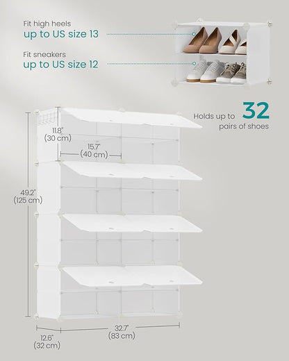 SONGMICS Shoe Rack Organizer, 8-Tier Shoe Storage Cabinet - Image 3