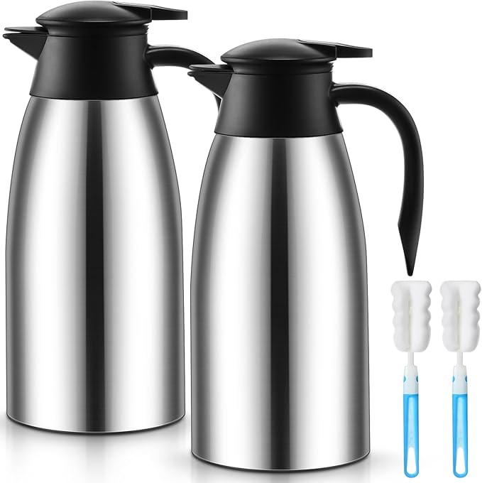 Norme 2 Pcs Thermal Coffee Carafe Insulated Stainless Steel Coffee Carafe by Norme