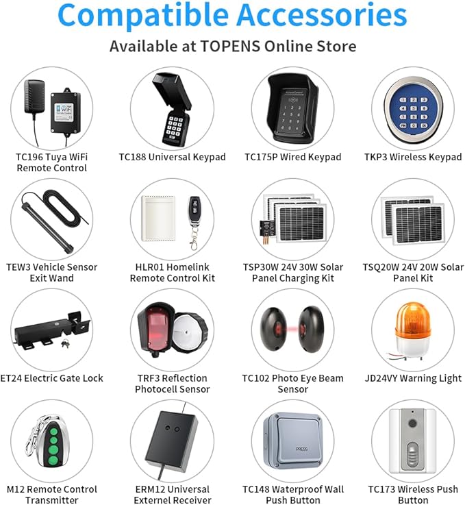 TOPENS A3S Automatic Solar Gate Opener - Image 8