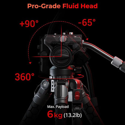 SMALLRIG x Potato Jet TRIBEX SE Hydraulic Aluminum Camera Tripod, - Image 7