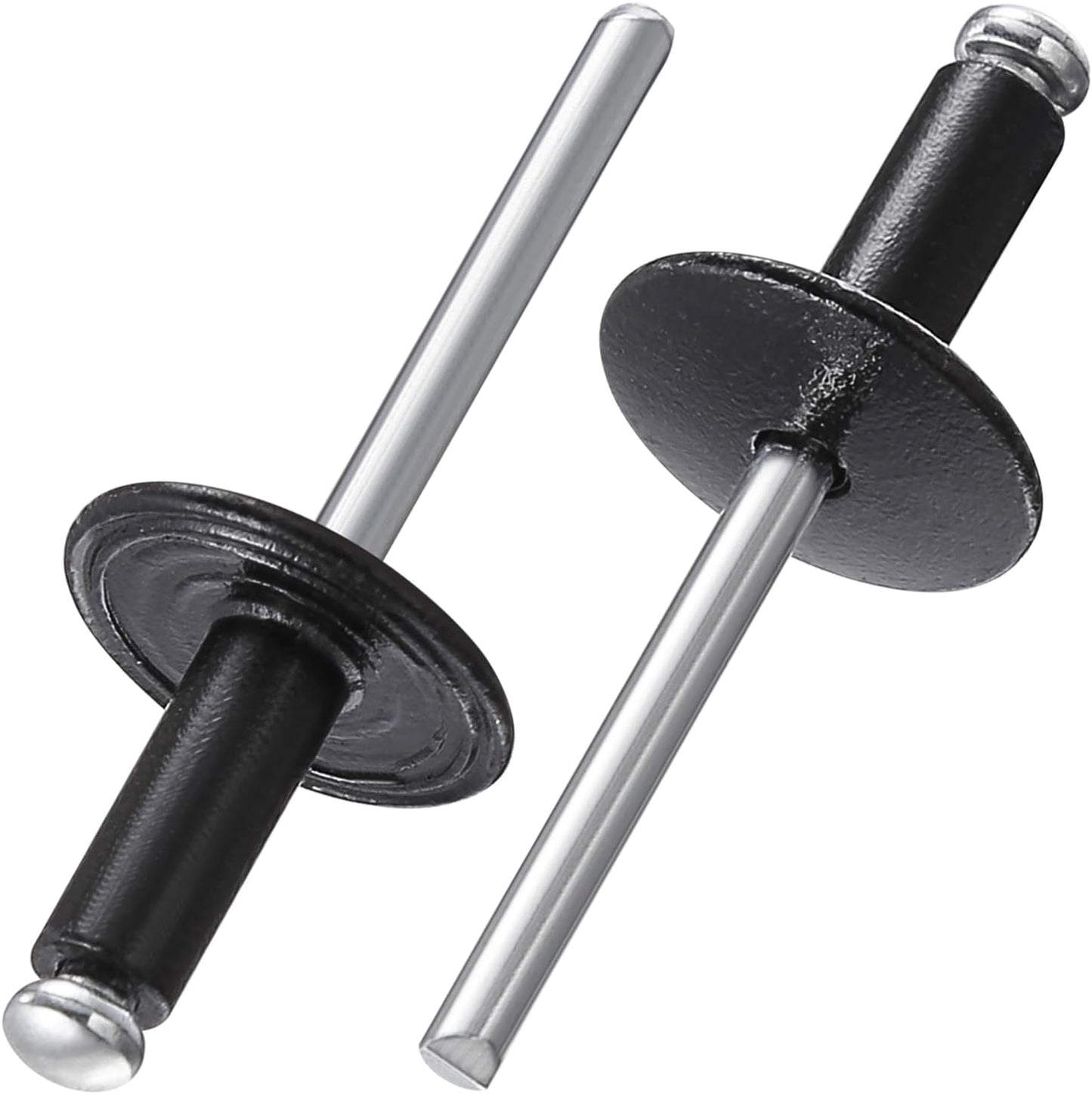 Wensilon(150 pcs) 3/16 * 5/8" Large Cap Open End Black Aluminum Blind Rivets,5 * 16 Blind Rivet