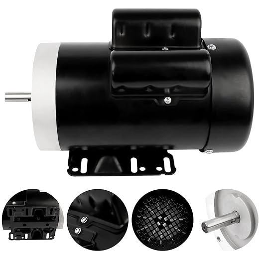 5HP Electric Motor 3450RPM General Purpose Single Phase Motor 208-230V 56C - Image 3