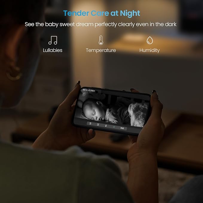 ieGeek 1080P Baby Monitor with 2 Cameras | 4.3" Split-View - Image 6