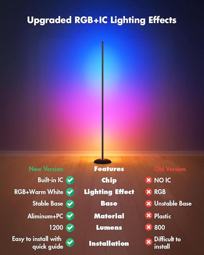 Vexinat Corner Floor Lamp, Smart RGB LED Corner Lamp - Image 7