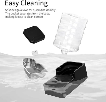 RIZZARI Stainless Steel Pet Water Feeder: 9L Large Gravity Waterer - Image 3