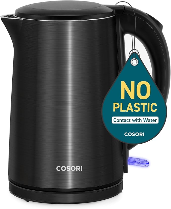 Cosori Electric Kettle, No Plastic Inner Lid, Filter & Spout, Stainless Steel by COSORI