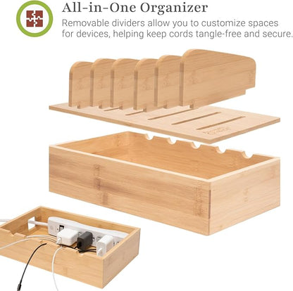 Prosumer's Choice Wooden Charging Station Organizer - Image 4
