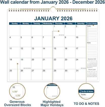 Calendar 2026 - Wall Calendar from January 2026 to December 2026, 2026 Wall - Image 2