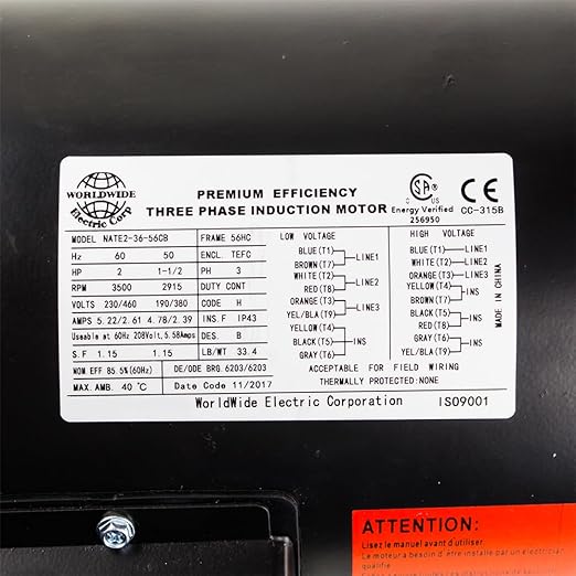 NATE2-36-56CB 56C Frame Motors Three-Phase - Image 5