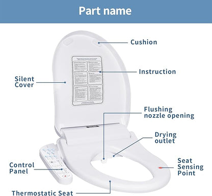 KERDE Electric Bidet Toilet Seat, Bidets - Image 6