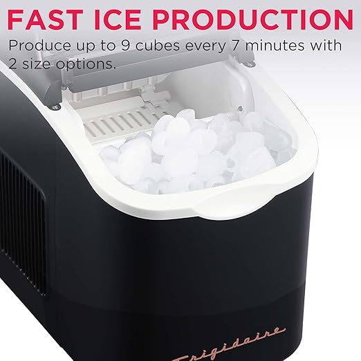FRIGIDAIRE Retro Compact Ice Maker Machine, Bullet Ice, 26 lb per Day - Image 4