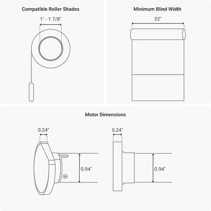 Progressive Automations Electric Roller Shade Motor Replacement Retrofit Kit - Image 4