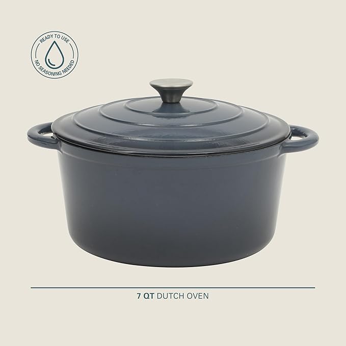 Gibson Home Addlestone 7 Qt Enameled Cast Iron Dutch Oven Pot - Image 2
