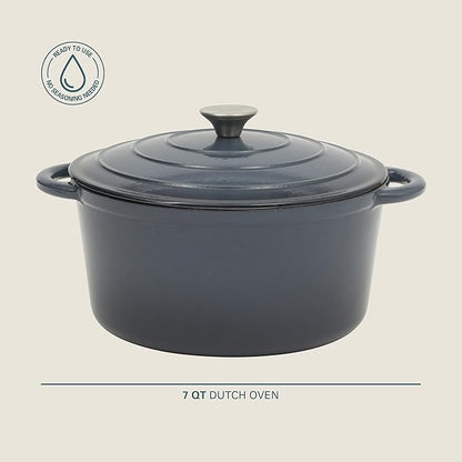 Gibson Home Addlestone 7 Qt Enameled Cast Iron Dutch Oven Pot - Image 2