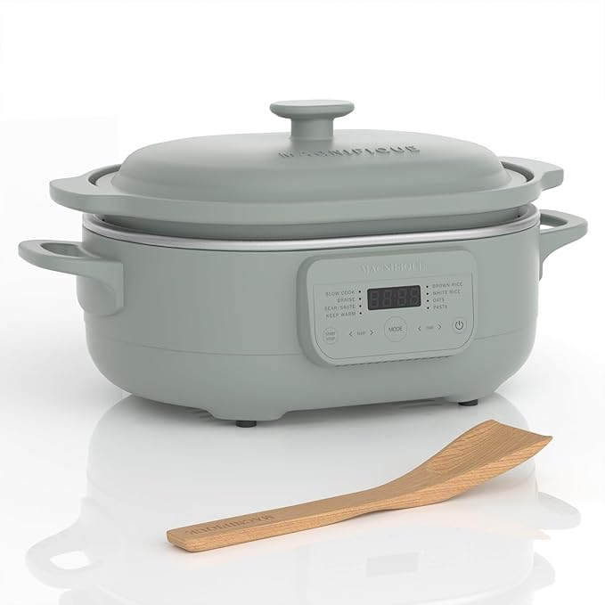 MAGNIFIQUE 4 Quart Programmable Casserole Slow Cooker, 8-in-1 Multi Cooker by Magnifique