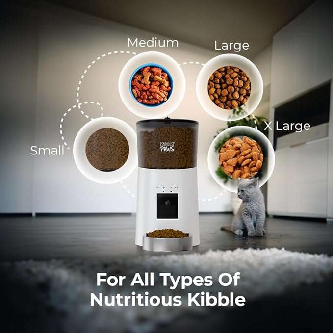 Penthouse Paws Smart HD Automatic Pet Feeder, 6L Dry Food Capacity, 1080p Camera - Image 8