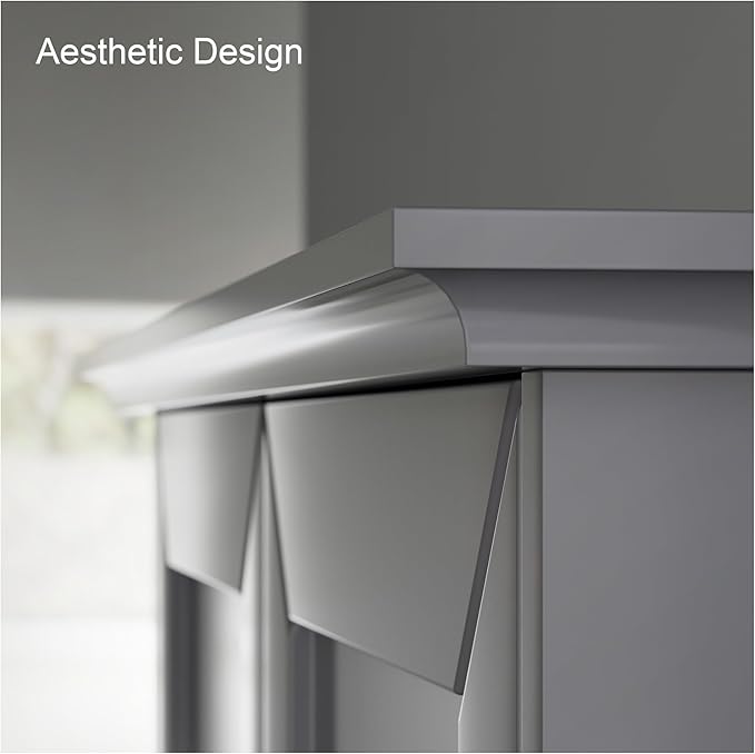 Bathroom Wall Cabinet with Towel Bar, Wooden Medicine Cabinet Adjustable Shelves - Image 5