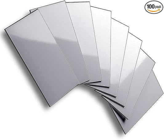 AULIGET 100-Piece Polished Grey Thick PVC Peel and Stick Backsplash by AULIGET