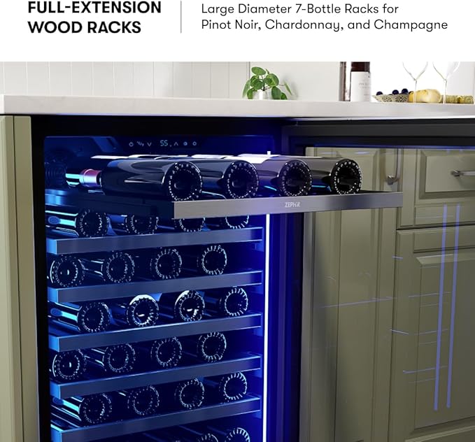Zephyr Presrv 24" Wine Fridge Single Zone Under Counter - Image 5
