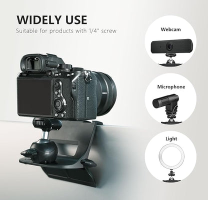 RAUBAY 【CM01】 Monitor Top Camera Mount Clamp, Hanging Webcam Stand - Image 4