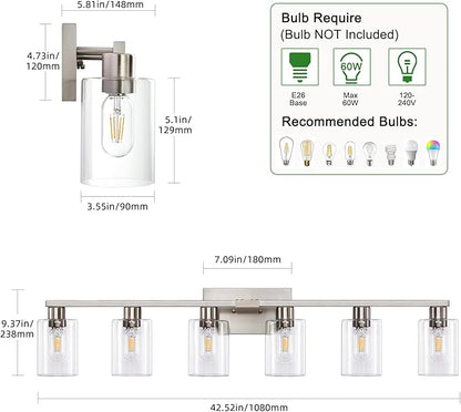 SOPEAS 6-Light Bathroom Light Fixtures, Vanity - Image 5