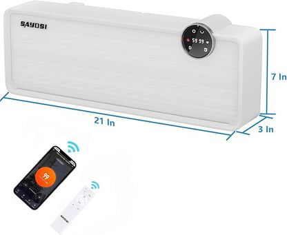 Wall Heater, SAYDSI 1500W Indoor Electric Space Heater - Image 2