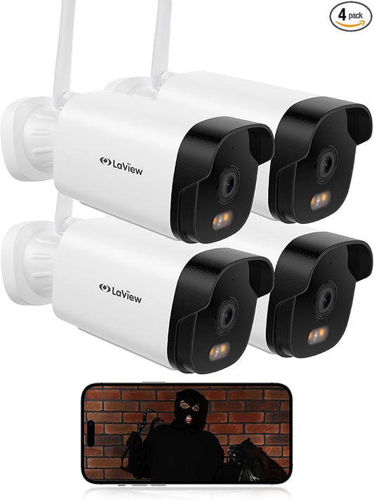 LaView 4K Outdoor Security Cameras, 8MP HD Cameras by LaView
