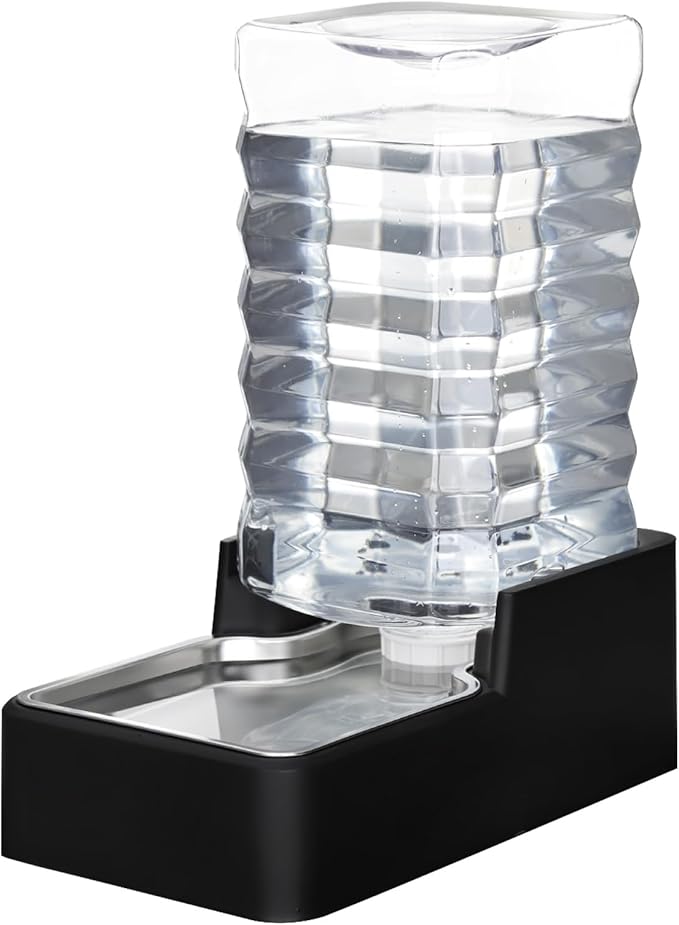 RIZZARI Stainless Steel Pet Water Feeder: 10L Gravity Leak-Proof Auto Refill by RIZZARI