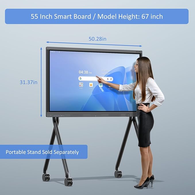 Shiarffe X5 Smart Board 55 Inch 4K Interactive Whiteboard Google EDLA-Certified - Image 8