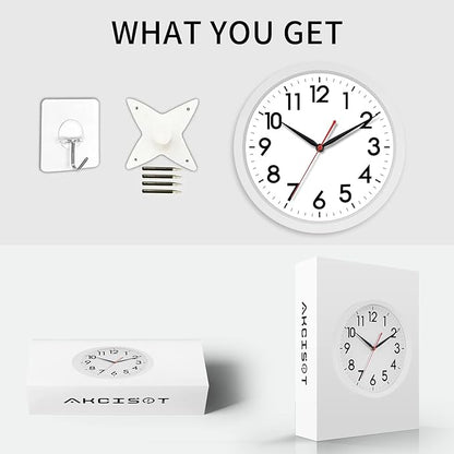 AKCISOT 14 Inch Wall Clock Silent Non Ticking Modern Wall Clocks Battery - Image 8