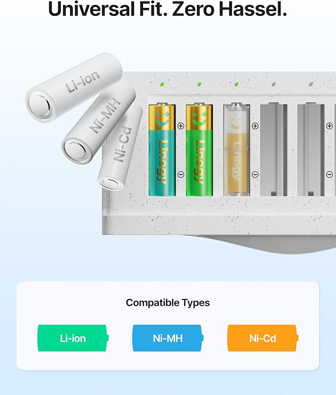 8-Slot Rechargeable AA AAA Batteries - Image 7
