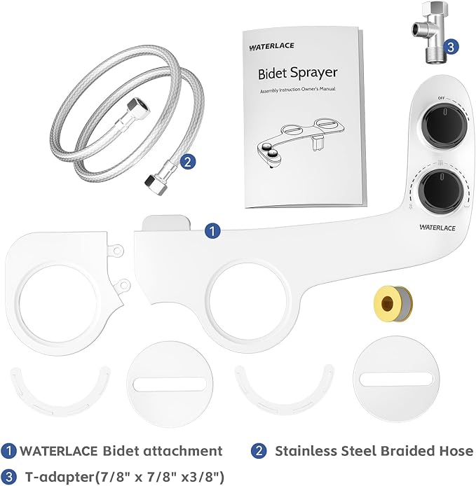 Bidet Attachment for Toilet Sprayer, Self-Cleaning Dual Retractable Nozzles - Image 6