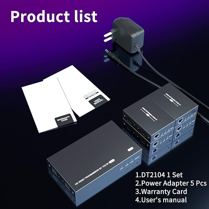 150m HDMI Splitter Extender 1x4 Transmit Remote 1080P Audio Video Over Cat5e/6 - Image 7