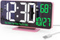 KOSUMOSU Pink Digital Clock 6.7in Desk Clock by KOSUMOSUTECHNOLOGY