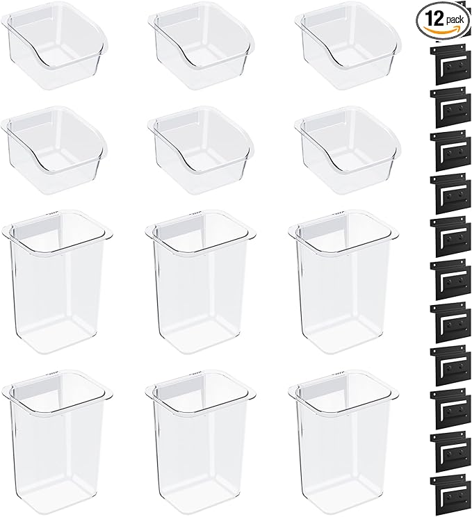 Daanxw 12 Packs Slatwall Accessories, Includes 6 Packs of Slatwall Boxes and 6 by Daanxw