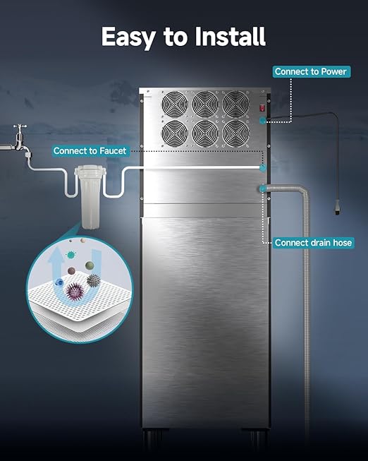 EUHOMY Commercial Ice Maker Machine, 600lbs/24H, Industrial Ice Machine - Image 7