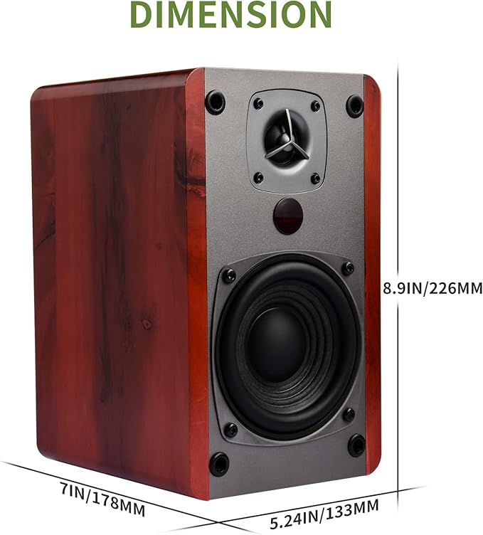 SINGING WOOD BT27 Active Powered Bluetooth Bookshelf Speakers - Image 9