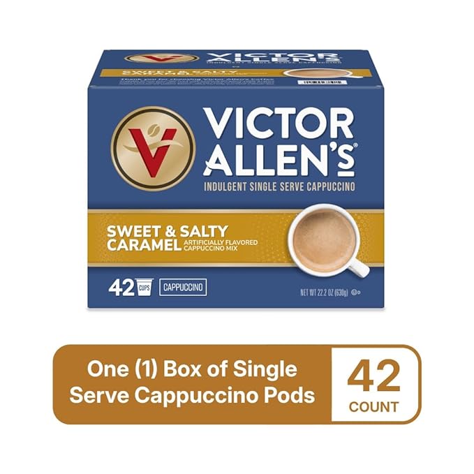 Victor Allen's Coffee Sweet and Salty Caramel Flavored Cappuccino Mix, Single - Image 3