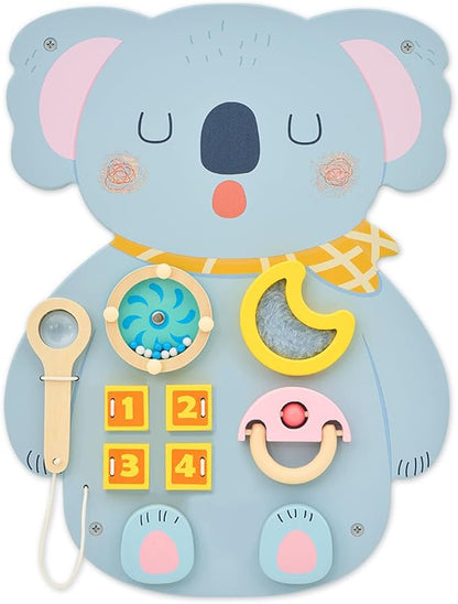 Monläurd® Wooden Koala Sensory Wall Toy, Busy Board by Monl%C3%A4urd
