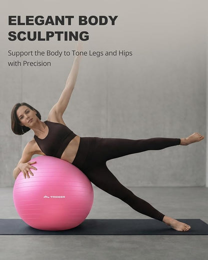 Trideer Exercise Ball for Yoga, Pilates & Fitness – Stability Ball Equipment - Image 5