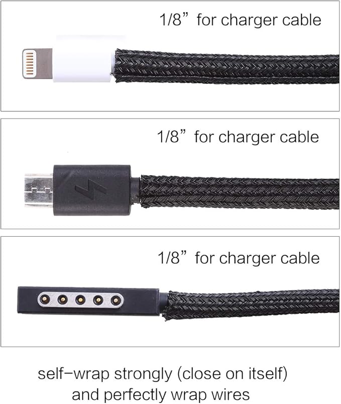 Alex Tech 25ft - 1/8 inch Cord Protector Wire Loom Tubing Cable Sleeve Split - Image 3