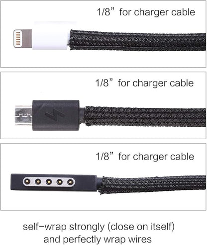 Alex Tech 25ft - 1/8 inch Cord Protector Wire Loom Tubing Cable Sleeve Split - Image 3