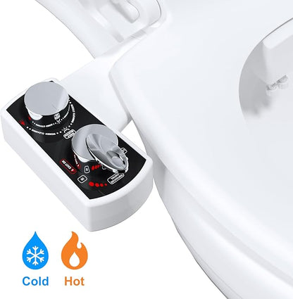 Hibbent Bidet Attachment for Toilet, Hot and Cold Water Spray Non-Electric Dual - Image 8